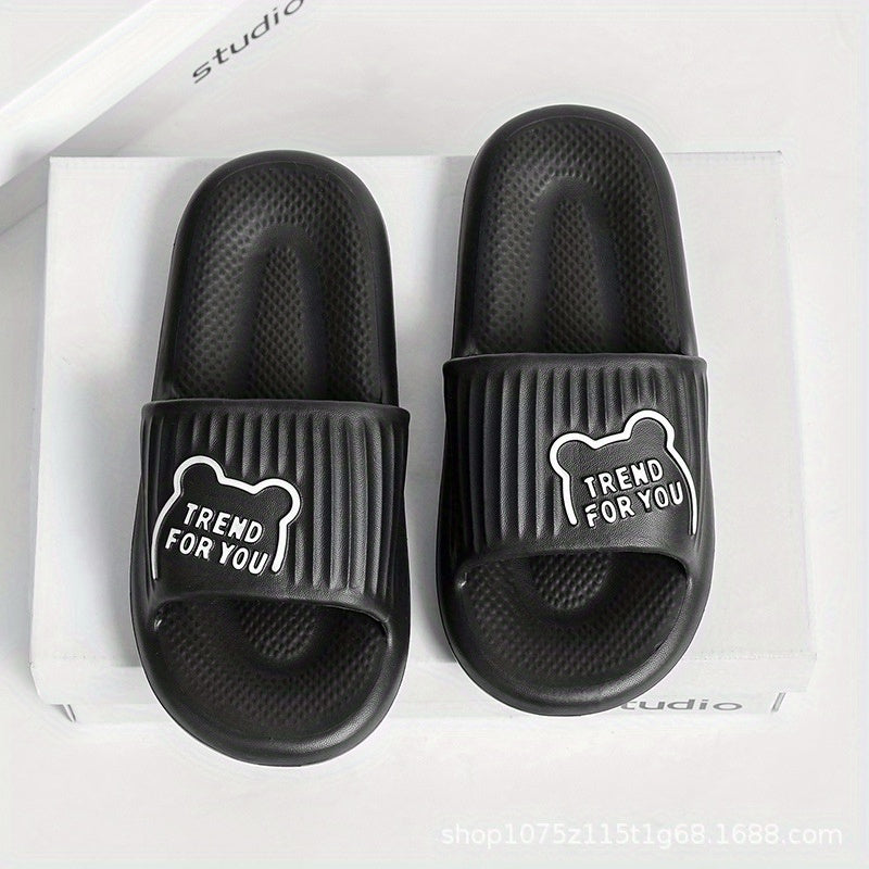 Men's Lightweight Non Slip Open Toe Slides for Bathroom Beach Summer