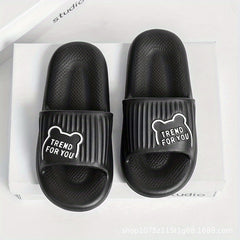 Men's Lightweight Non Slip Open Toe Slides for Bathroom Beach Summer