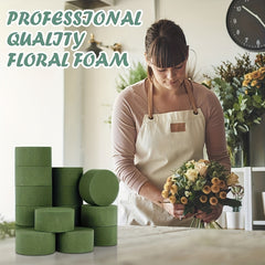 8pcs Green Foam Block for Artificial Flowers Round Dry Wet Foam Brick Flower