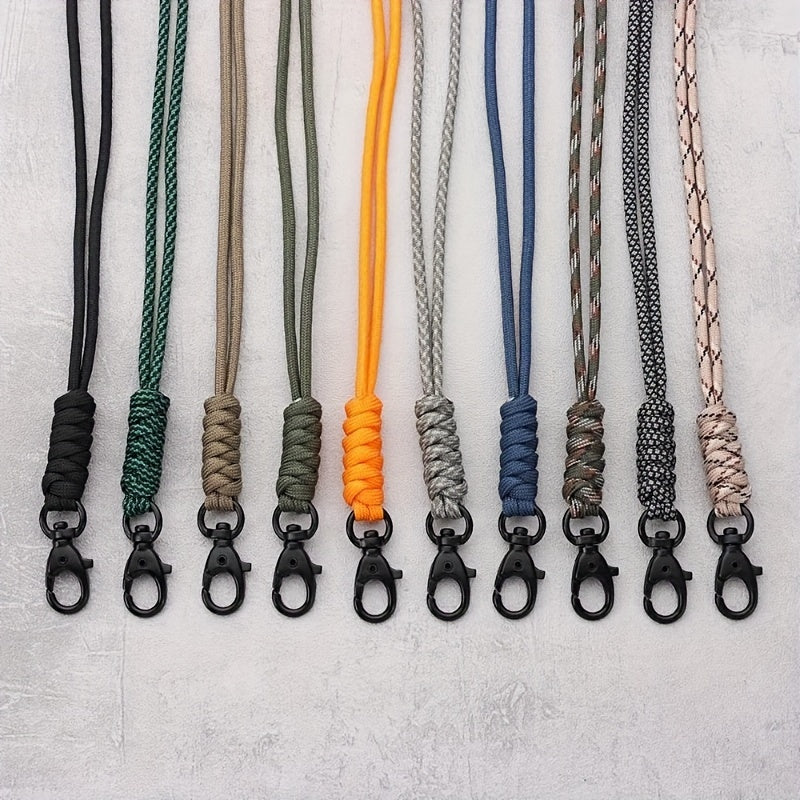 Nylon Lanyard Keychain Rotatable Buckle ID Card Rope Holder Key Chain