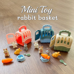 House Rabbit Carry Basket Carrot Dog Bone Toy Set
