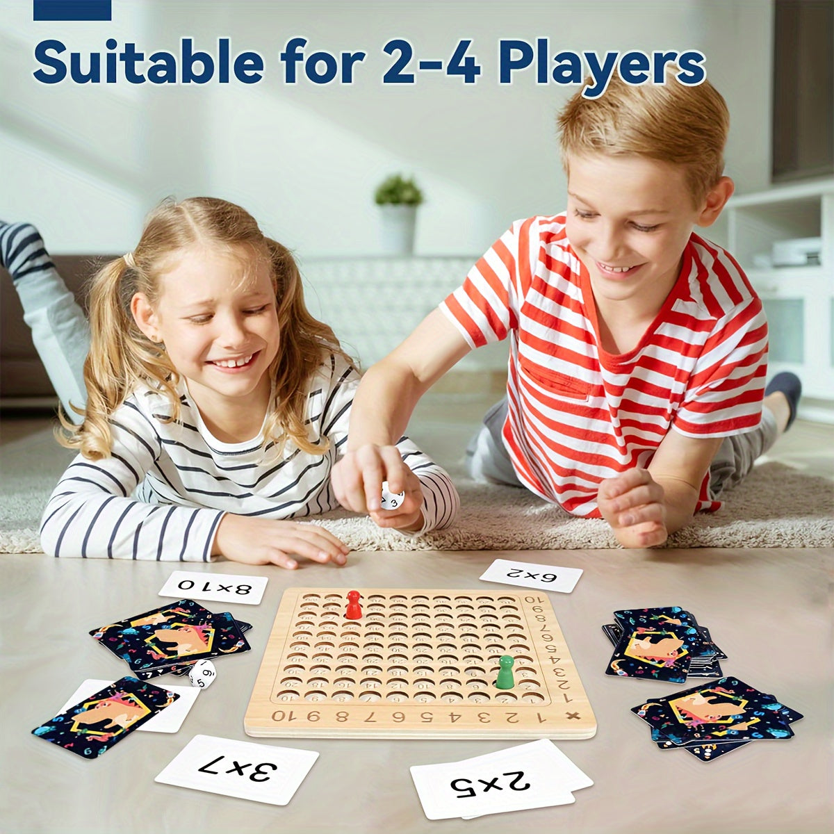 Wooden Montessori Multiplication Board Game Educational Toy