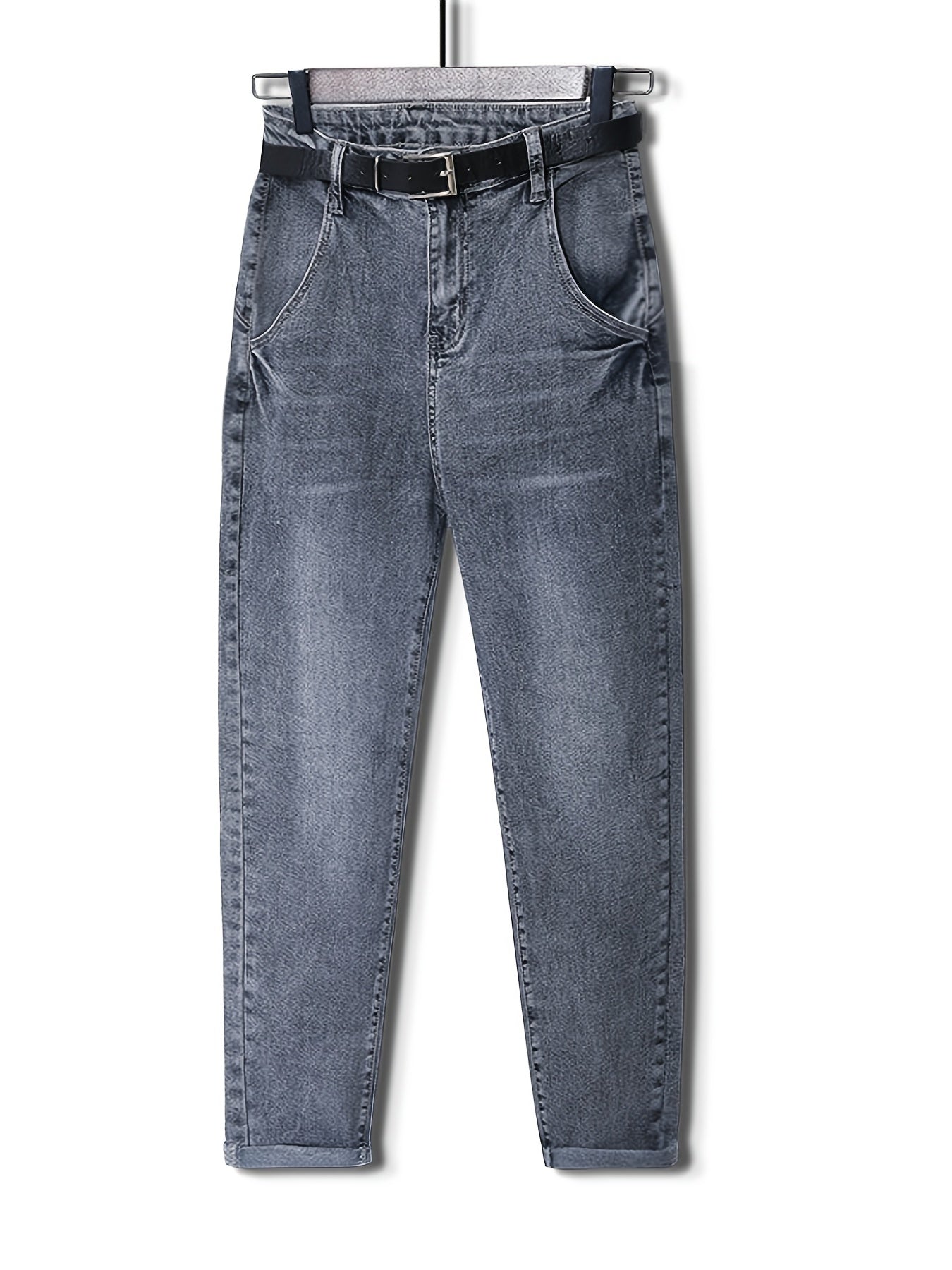 Washed Stretch Denim Jeans Women's Casual Pants