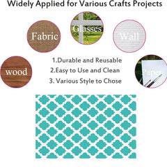 Reusable DIY Moroccan Geometric Wall Stencil for Painting