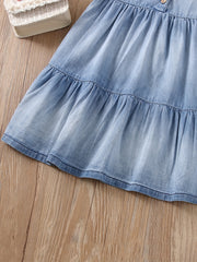 Toddler Baby Girl Cotton Dress Sleeveless Ruffle Suspender Dresses