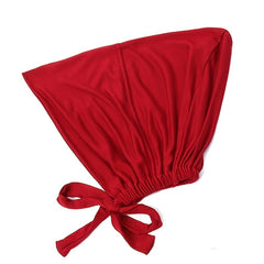 Adjustable Inner Under Hijab Cap With Ties Back Under Scarf Solid Bonnet Caps