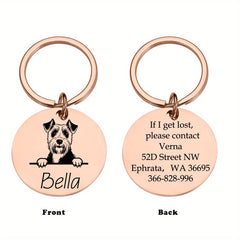 Custom Engraved Stainless Steel Pet ID Tag for Dogs and Cats
