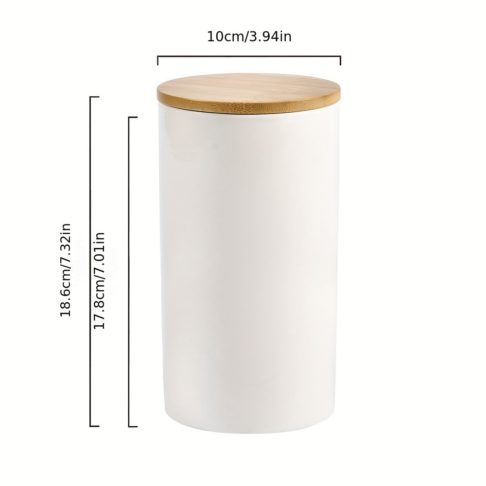 Kitchen Coffee Jar With Bamboo Lid Food Storage Box Spice Jars Set