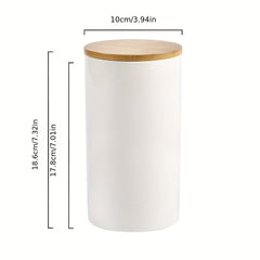 Kitchen Coffee Jar With Bamboo Lid Food Storage Box Spice Jars Set