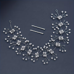 Crystal Head Piece Hairband with Bobby Pin Wedding Bridal Bridesmaid