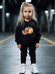 OERYUI Pumpkin Print Hoodies Pants Set For Kids