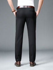 Men's Summer Dress Pants Classic Straight Leg Business Formal