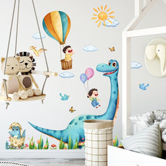Butterfly Dinosaur Flower Wall Decal Vinyl Mural Art