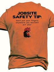 Men's Rooster Pattern Tee Shirt for Summer