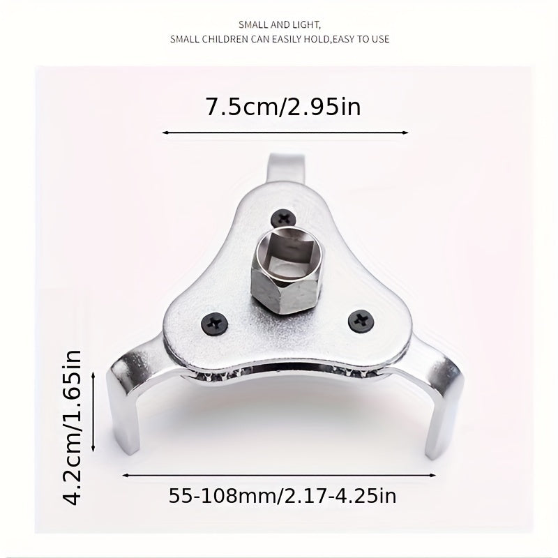 Car Filter Wrench 3-claw Grid Cartridge Removal Tool
