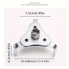 Car Filter Wrench 3-claw Grid Cartridge Removal Tool
