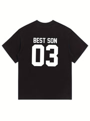 Family Matching T shirts DAD&MOM&SON&DAUGHTER Number And Letter Print