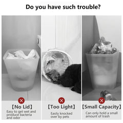 15L Press Trash Can Anti-Odor Large Capacity Bin