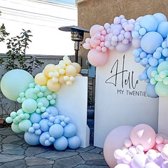 Macaron Colors Party Backdrop Baby Shower Birthday Decoration