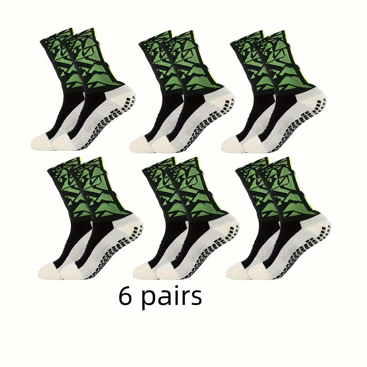 6 Pairs Men's Mid Crew Sport Socks Sweat-absorbing Comfy Breathable Socks