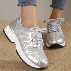 Women's Chunky Sneakers Lace Up Running Shoes Thick Sole Dad Shoes