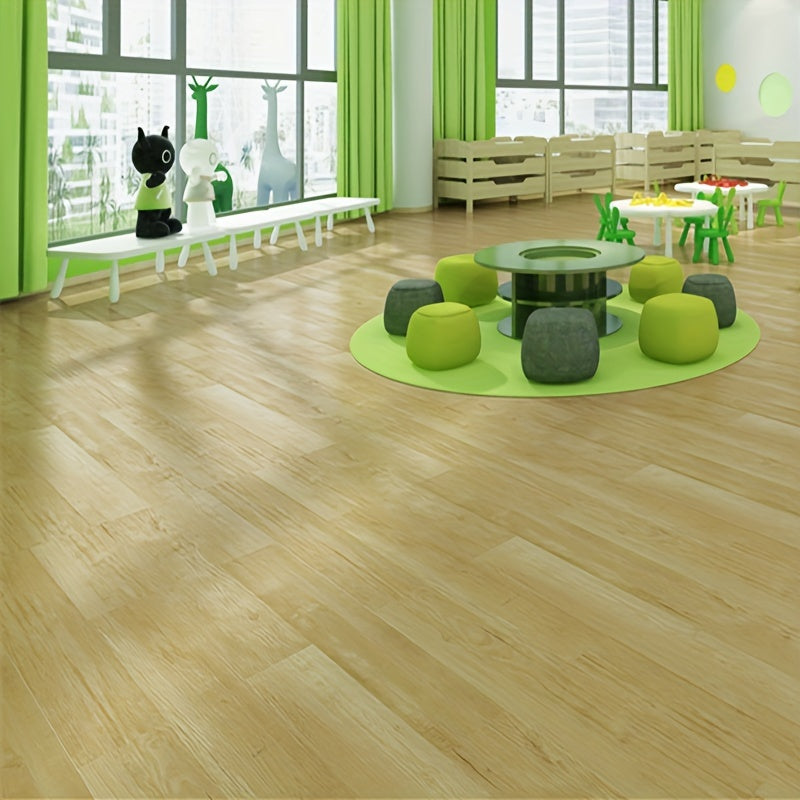 6pcs Wood PVC Floor Tile Peel And Stick Self Adhesive Waterproof