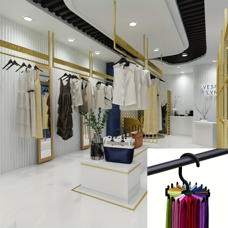 360 Rotating Hook Scarf Tie Belt Hanger Organizer