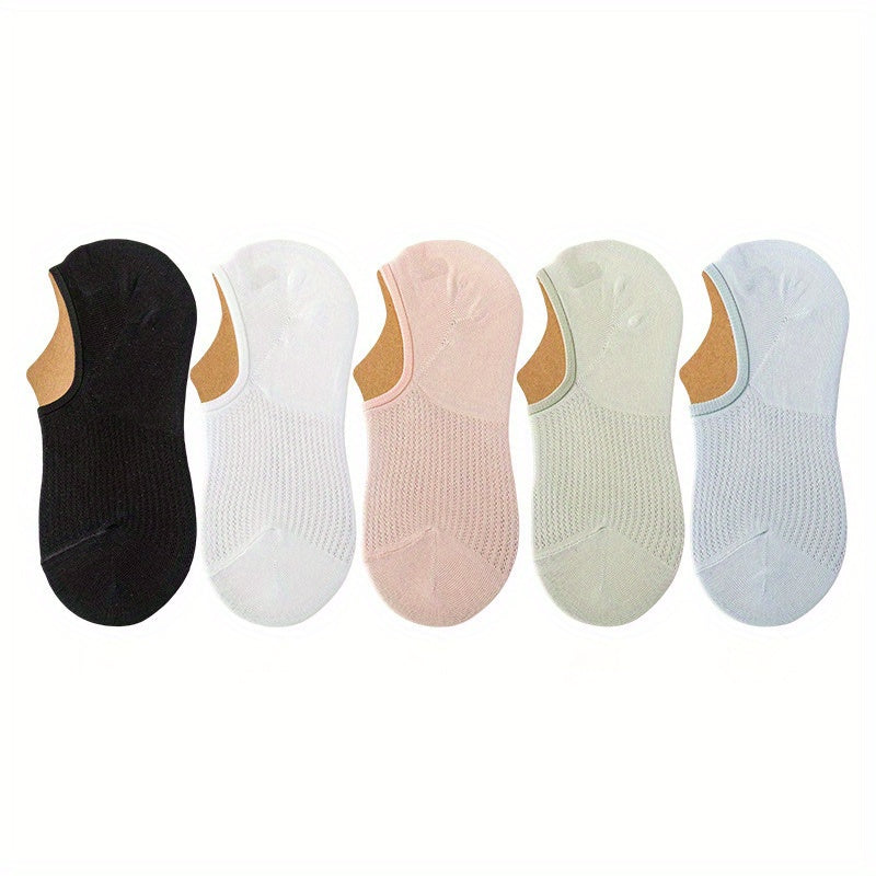 5 Pairs Women's No Show Socks Low Cut Ankle Socks
