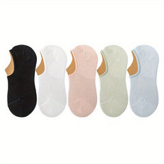 5 Pairs Women's No Show Socks Low Cut Ankle Socks
