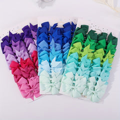 24pcs Baby Girls Bowknot Hair Clips Headwear Party Accessories