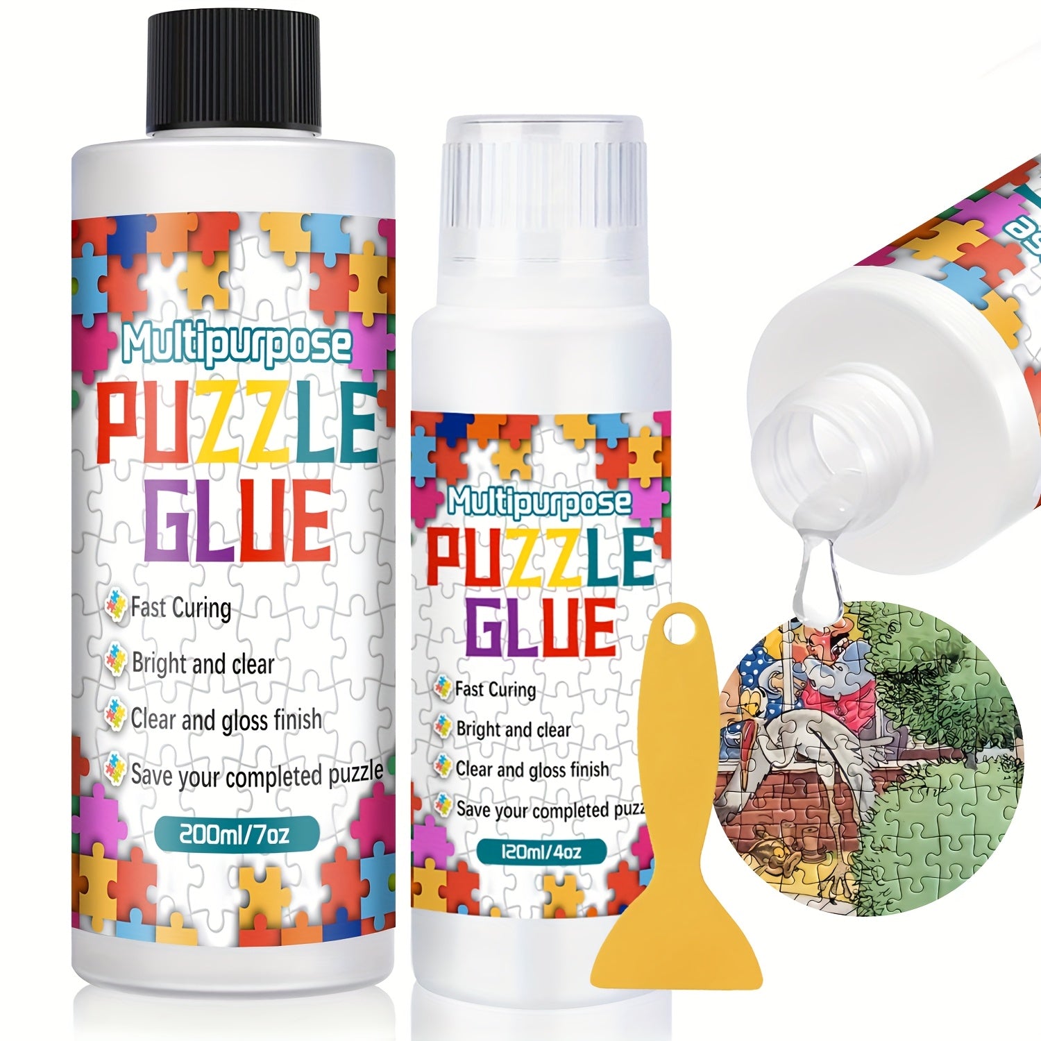 Water Soluble Puzzle Glue 200ml Transparent Non Toxic Quick Drying