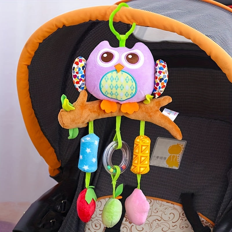 Baby Hanging Rattle Toy - Owl Design
