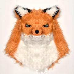 Halloween Fox Mask Headgear Movable Mouth Plush Fox Head Dress Up