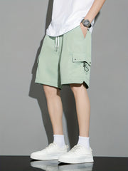 Men's Drawstring Cargo Shorts for Summer Outdoor Activities