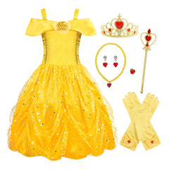 Girls Layered Princess Dress Costume Set