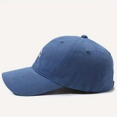 Unisex Sunshade Adjustable Baseball Cap with Mountain Embroidery