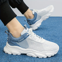 Breathable Striped Running Shoes for Men Comfortable Durable Shock Absorbing