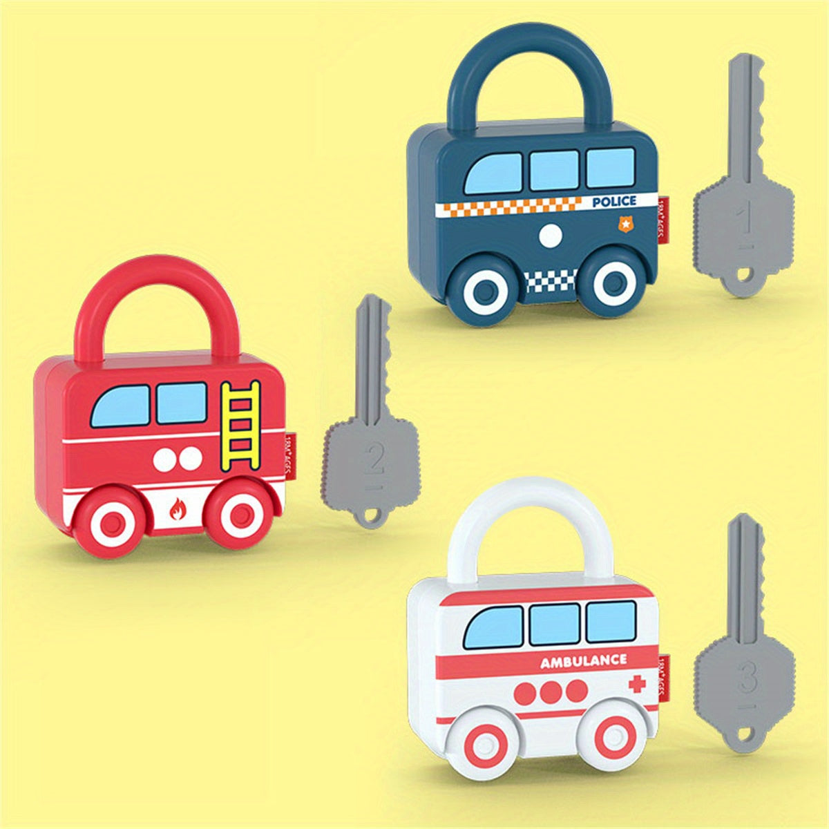 Baby Learning Lock Educational Toys Matching & Counting Montessori Math Toys
