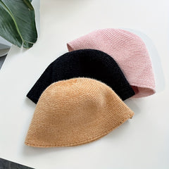 Kids Knitted Plain Basin Hat for Autumn/Winter