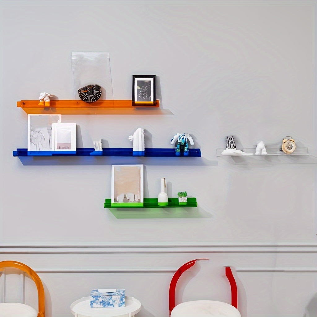 Acrylic Hanging Wall Shelf Floating Shelf BookDisplay Shelf