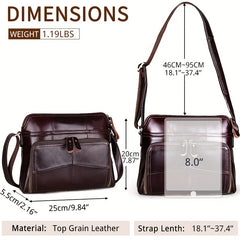 Stylish Brown Leather Crossbody Bag for Women