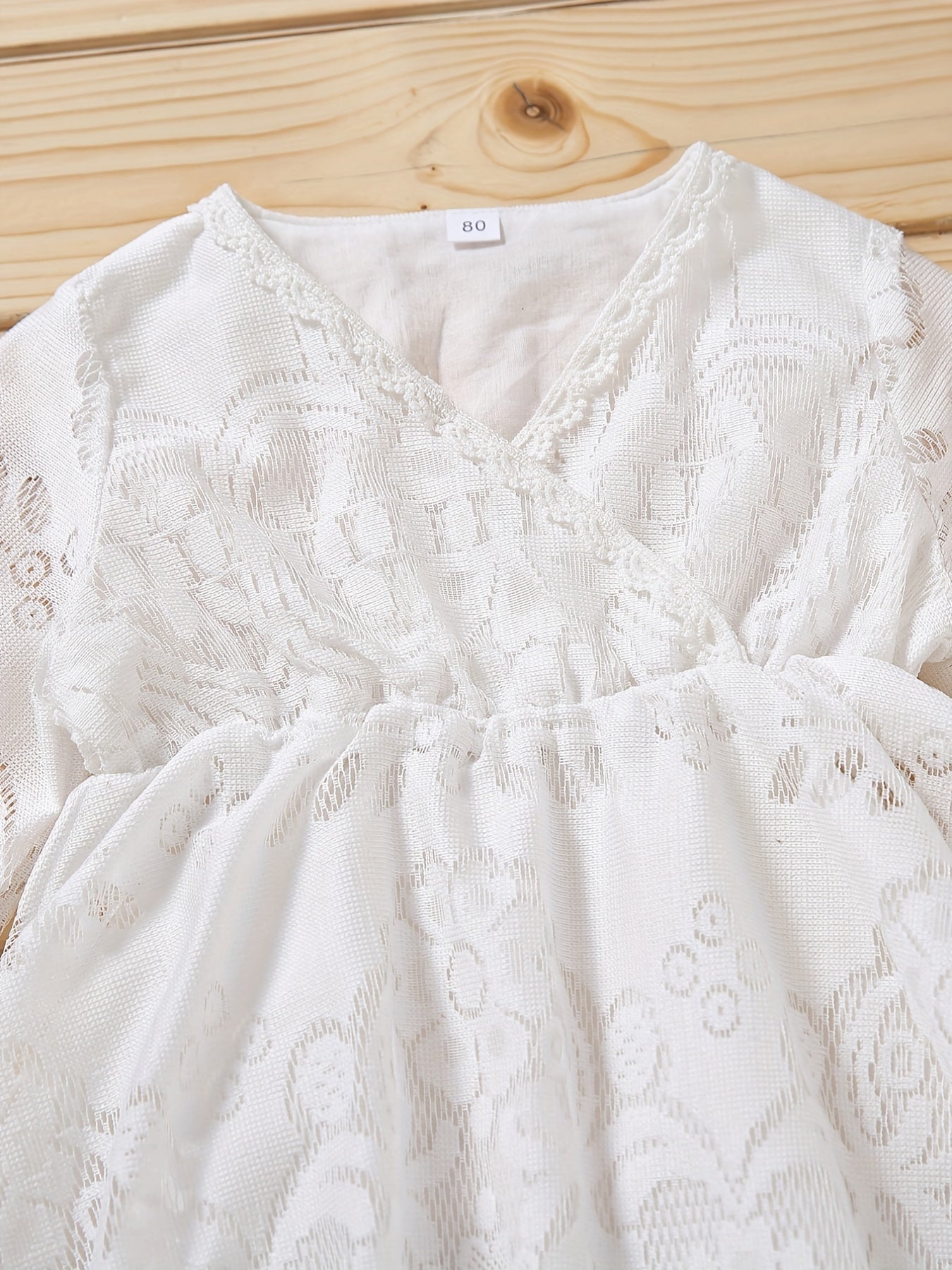 Cute Baby Girl's Long Sleeve Princess Dress with Flower Graphic