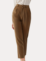 Straight Leg Capris Pants Trouser for Business Women