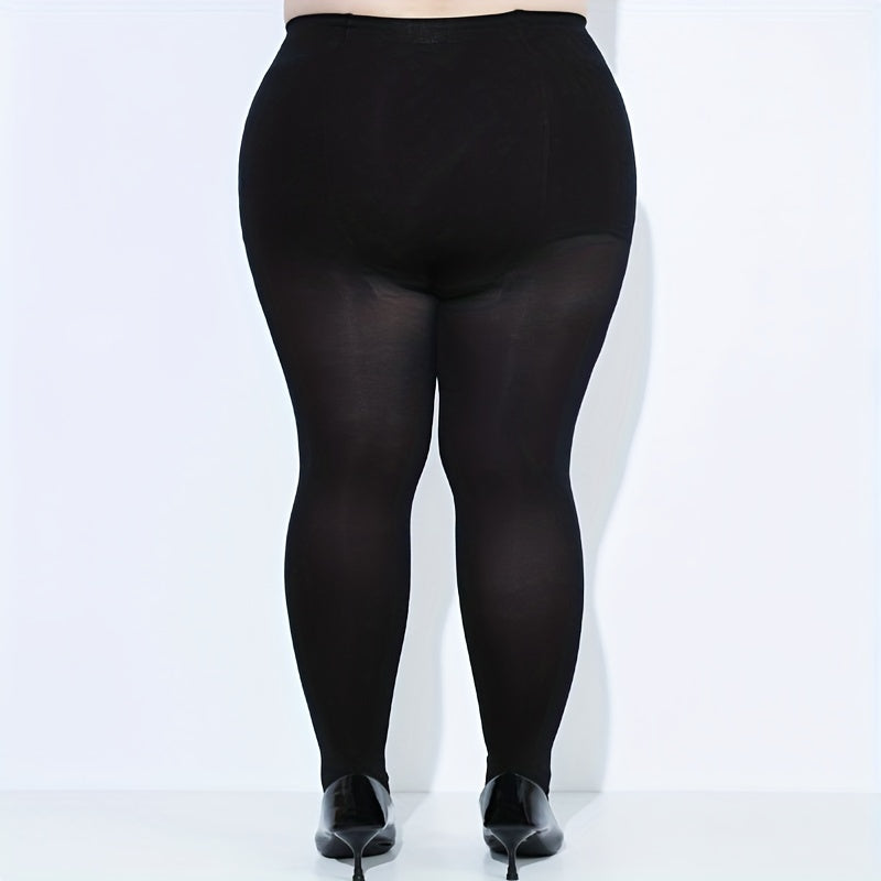 Solid High Waist Anti-Hook Thin Stirrup Tights