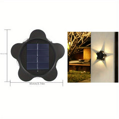 PRVDV Outdoor Wall Light Solar Fence Lamp Waterproof