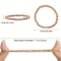 12 Boho Style Hair Tie Bracelets Elastic Ponytail Holder Hair Accessories