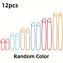 12pcs Colorful Yarn Stitch Holder Set Needles Practical Knitting Crochet Tools