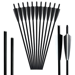 12pcs 20in Carbon Fiber Shield Feather Bowfishing Accessory Fish Catching