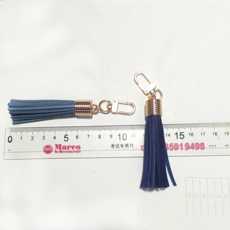 KC Leather Key Chain Long Suede Tassel Key chain Korea Style Lobster Clasp