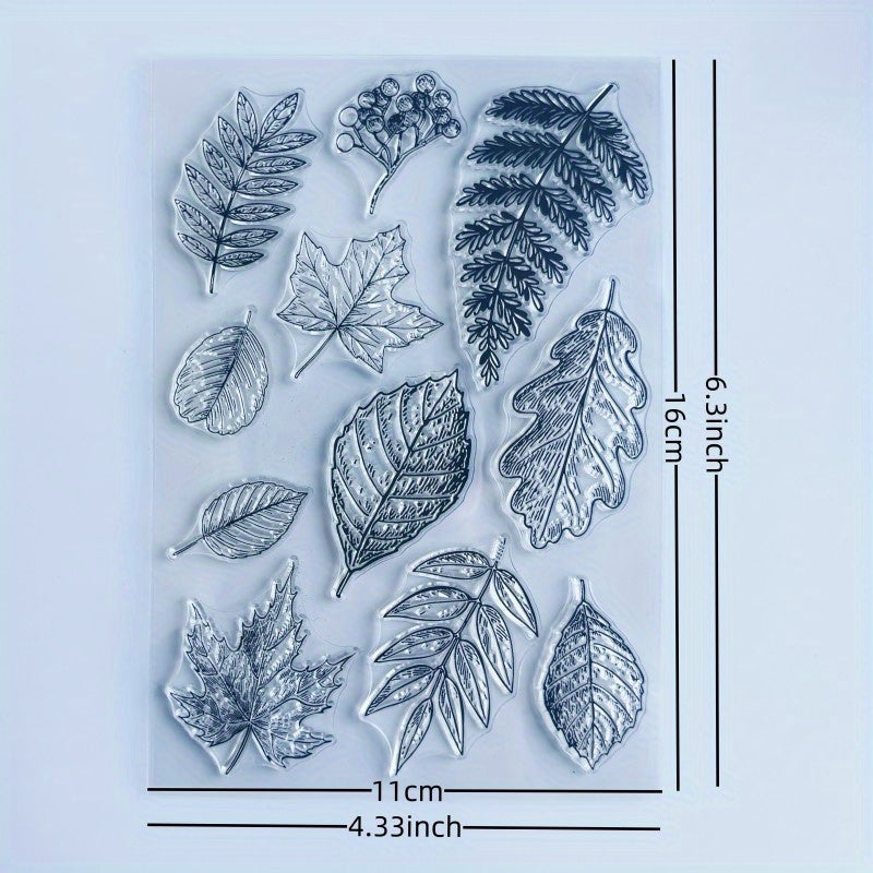 Leaf Journal Clear Stamps for Card Making Decoration DIY